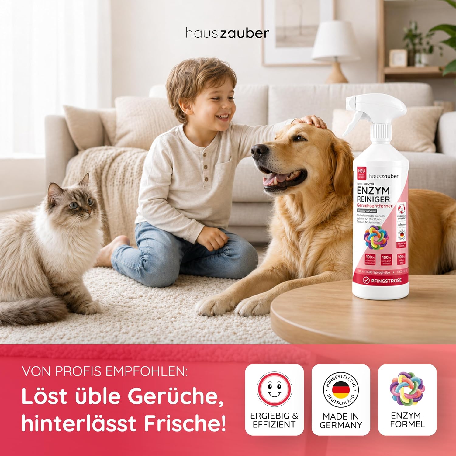Enzymreiniger Pfingstrose – Produktbild 4 von 7